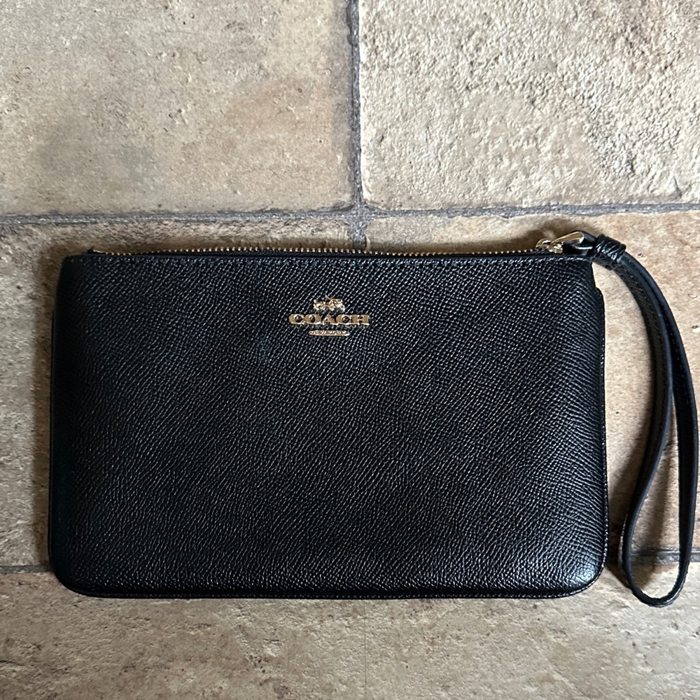 Coach Black Wristlet Clutch
